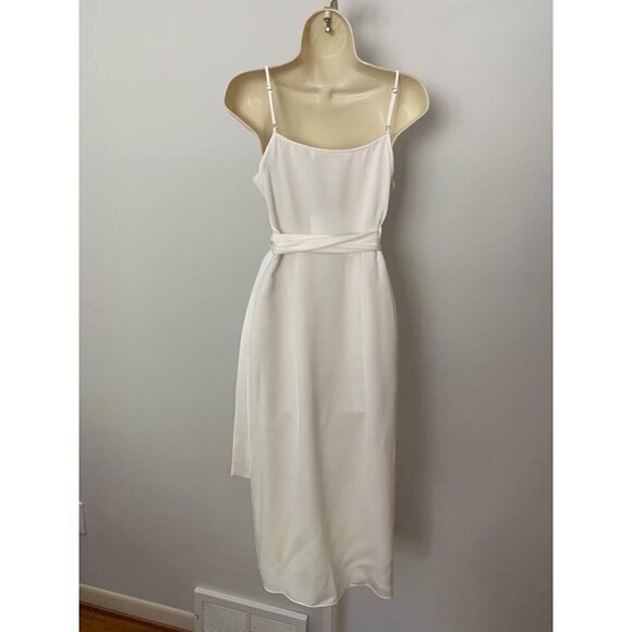 DVF Diane von Furstenberg Avila Ivory wrap dress cream white cocktail midi new 8 - Picture 3 of 5